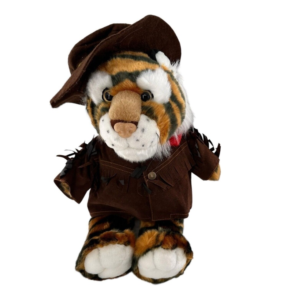 Bengal Tiger Plush Toy In‎ Cowboy Outfit 16" By The Bear Factory 2021 Costume